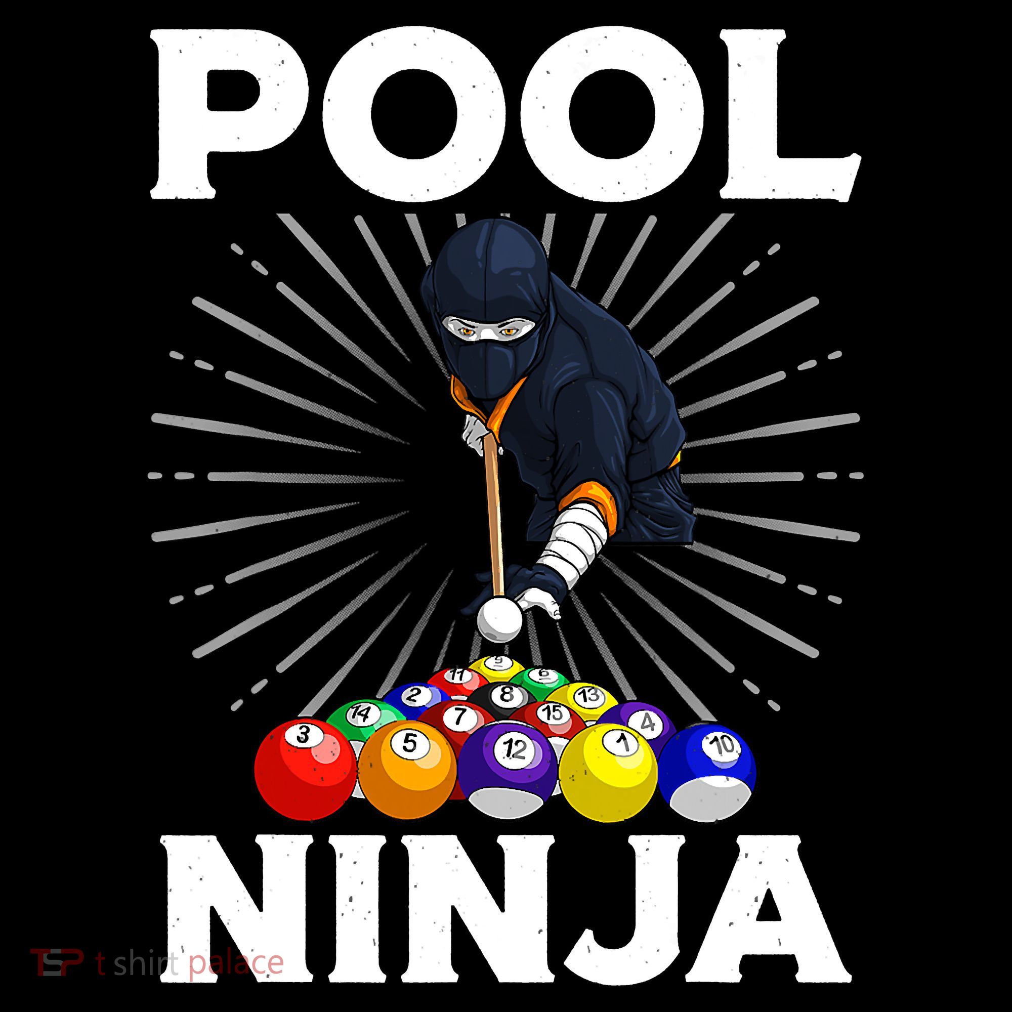 Cool Billiards Art For Pool Player Ninja Billiard Toddler Hoodie