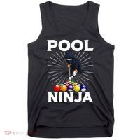 Cool Billiards Art For Pool Player Ninja Billiard Tank Top thumb 0