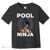 Cool Billiards Art For Pool Player Ninja Billiard Toddler T-Shirt thumb 0