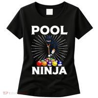 Cool Billiards Art For Pool Player Ninja Billiard Women's T-Shirt thumb 0