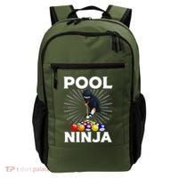 Cool Billiards Art For Pool Player Ninja Billiard Backpack thumb 0