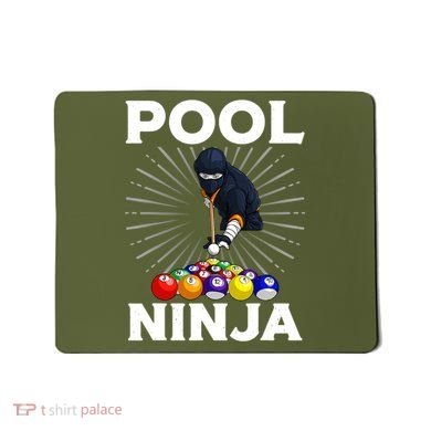 Cool Billiards Art For Pool Player Ninja Billiard Mousepad