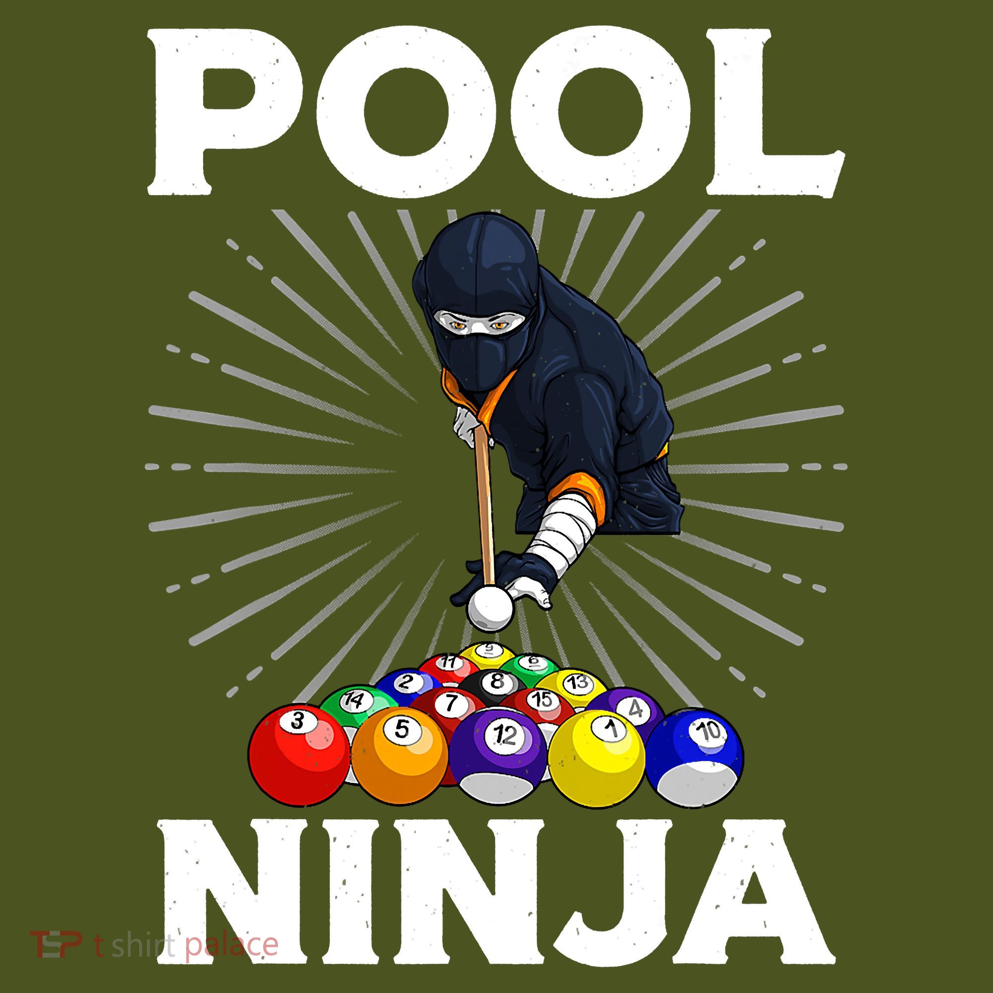 Cool Billiards Art For Pool Player Ninja Billiard Mousepad