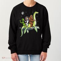Cryptids Bigfoot Alien Unicorn Riding Loch Ness Monster Women's Sweatshirt thumb 0