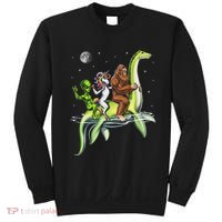 Cryptids Bigfoot Alien Unicorn Riding Loch Ness Monster Sweatshirt thumb 0