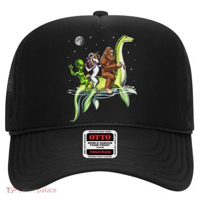 Cryptids Bigfoot Alien Unicorn Riding Loch Ness Monster Hat