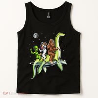 Cryptids Bigfoot Alien Unicorn Riding Loch Ness Monster Tank Top thumb 2
