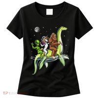 Cryptids Bigfoot Alien Unicorn Riding Loch Ness Monster Women's T-Shirt thumb 0