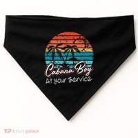 CABANA BOY AT YOUR SERVICE POOL PARTY BOY BARTENDER FUNNY USA-Made Doggie Bandana thumb 0