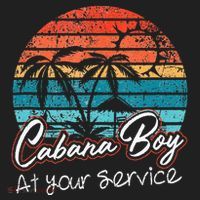 CABANA BOY AT YOUR SERVICE POOL PARTY BOY BARTENDER FUNNY Beanie thumb 2