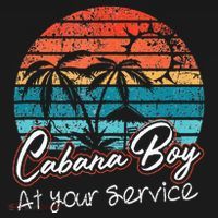 CABANA BOY AT YOUR SERVICE POOL PARTY BOY BARTENDER FUNNY Coaster thumb 2