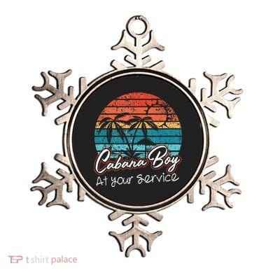 CABANA BOY AT YOUR SERVICE POOL PARTY BOY BARTENDER FUNNY Ornament