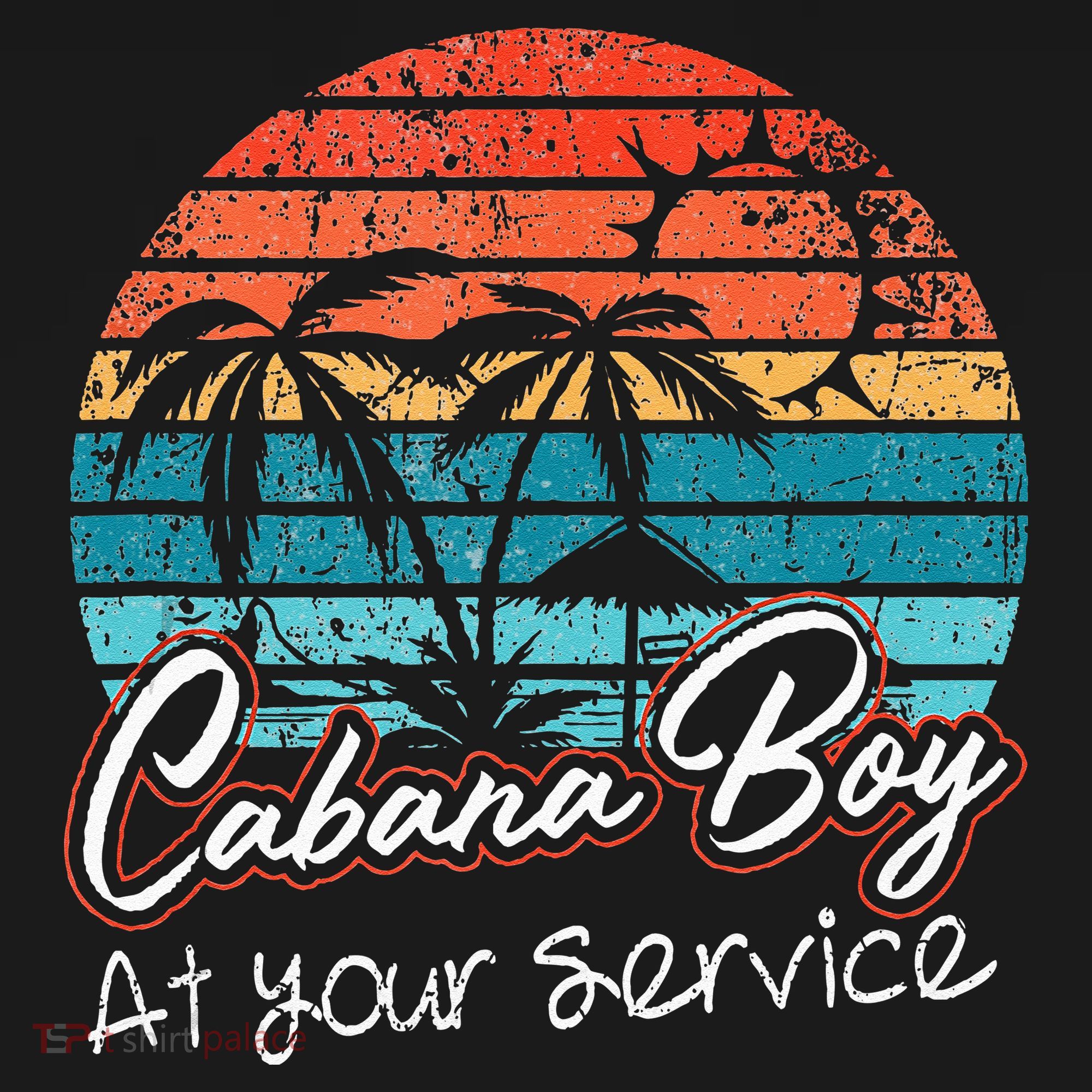 CABANA BOY AT YOUR SERVICE POOL PARTY BOY BARTENDER FUNNY Ornament