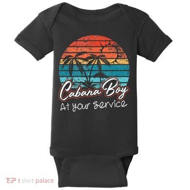 CABANA BOY AT YOUR SERVICE POOL PARTY BOY BARTENDER FUNNY Baby Bodysuit