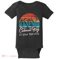 CABANA BOY AT YOUR SERVICE POOL PARTY BOY BARTENDER FUNNY Baby Bodysuit thumb 0