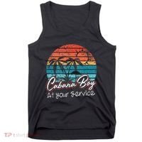 CABANA BOY AT YOUR SERVICE POOL PARTY BOY BARTENDER FUNNY Tank Top thumb 0