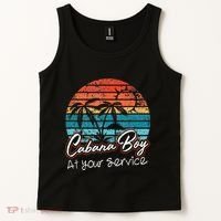 CABANA BOY AT YOUR SERVICE POOL PARTY BOY BARTENDER FUNNY Tank Top thumb 2