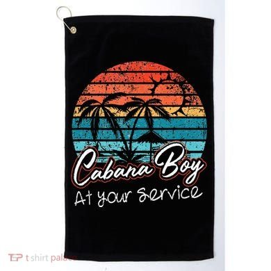 CABANA BOY AT YOUR SERVICE POOL PARTY BOY BARTENDER FUNNY Golf Towel