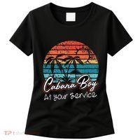 CABANA BOY AT YOUR SERVICE POOL PARTY BOY BARTENDER FUNNY Women's T-Shirt thumb 0