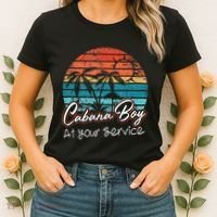 CABANA BOY AT YOUR SERVICE POOL PARTY BOY BARTENDER FUNNY Women's T-Shirt thumb 2