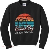 CABANA BOY AT YOUR SERVICE POOL PARTY BOY BARTENDER FUNNY Kids Sweatshirt thumb 0