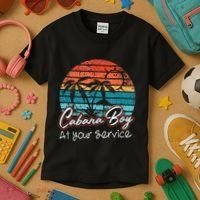 CABANA BOY AT YOUR SERVICE POOL PARTY BOY BARTENDER FUNNY Kids T-Shirt thumb 3