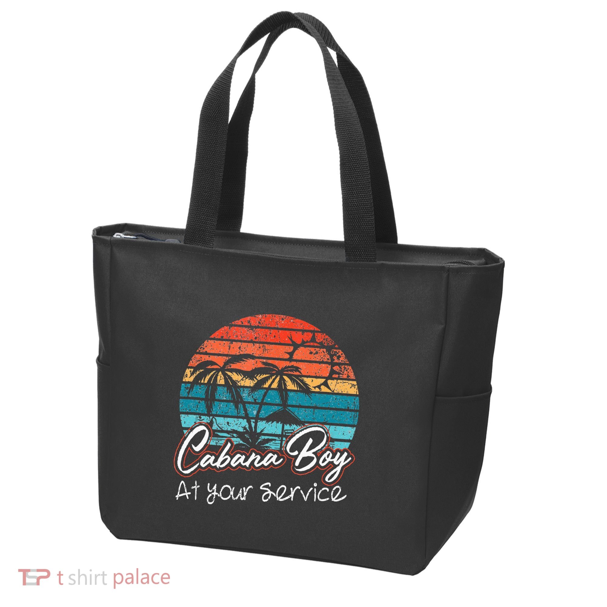 CABANA BOY AT YOUR SERVICE POOL PARTY BOY BARTENDER FUNNY Tote Bag