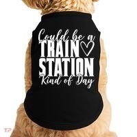 Could Be A Train Station Kind Of Day Doggie Tank thumb 0