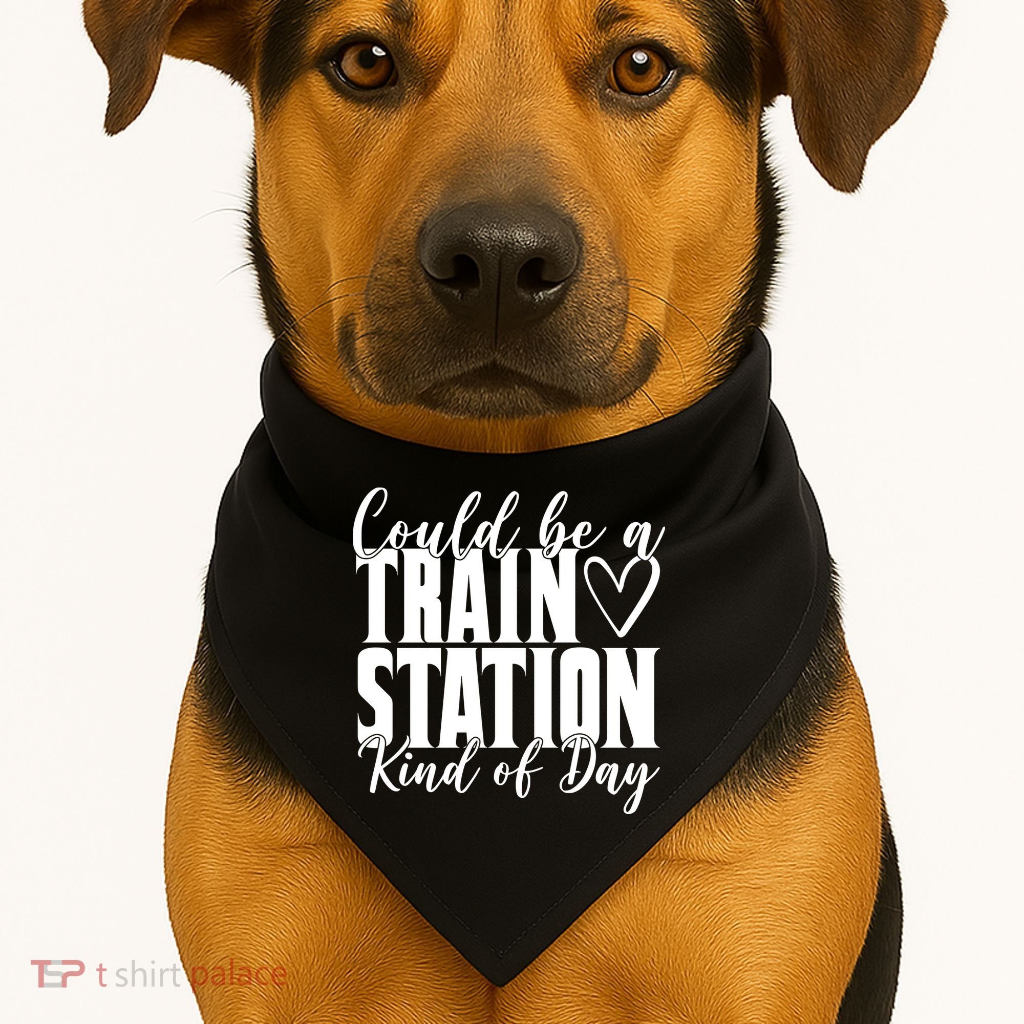 Could Be A Train Station Kind Of Day USA-Made Doggie Bandana