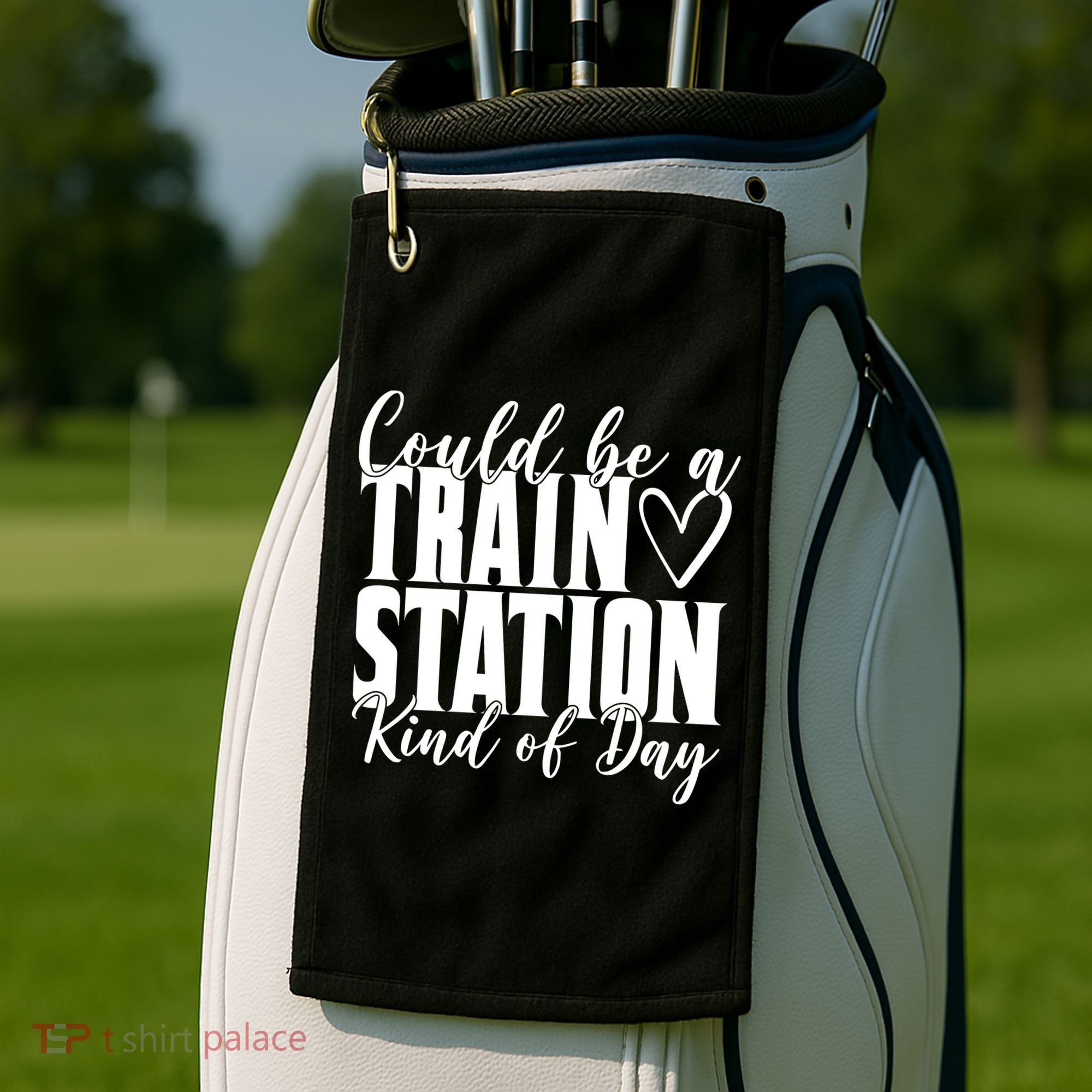 Could Be A Train Station Kind Of Day Golf Towel