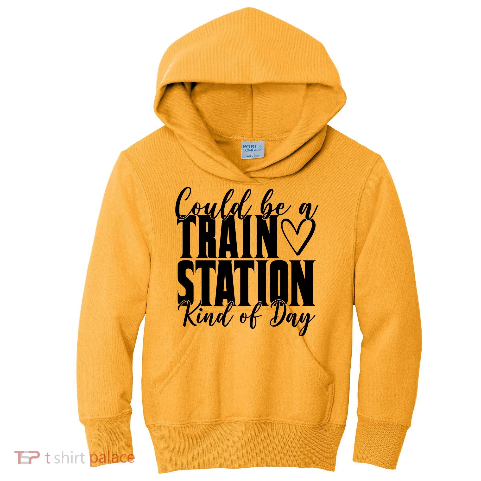 Could Be A Train Station Kind Of Day Kids Hoodie