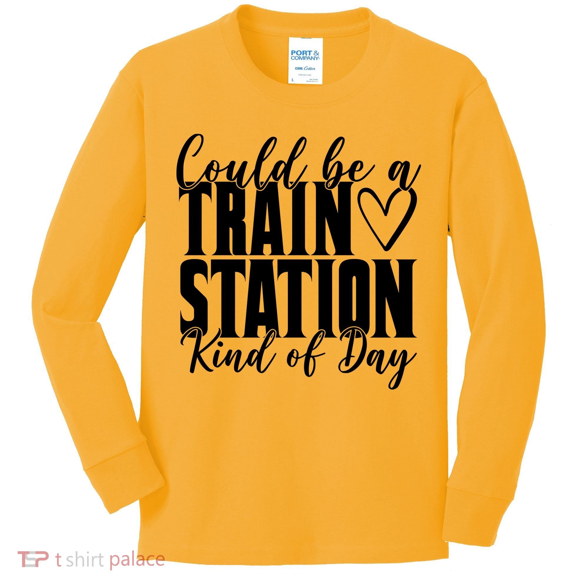 Could Be A Train Station Kind Of Day Kids Long Sleeve Shirt