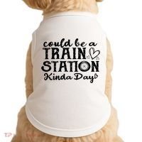 Could Be A Train Station Kinda Day Doggie Tank thumb 0