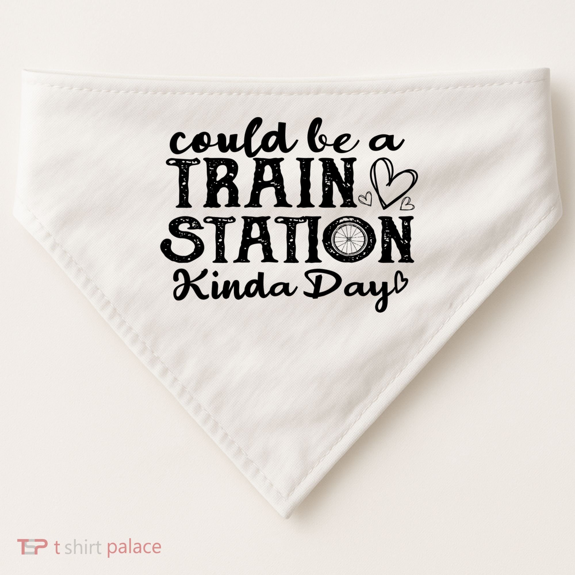 Could Be A Train Station Kinda Day USA-Made Doggie Bandana