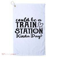 Could Be A Train Station Kinda Day Golf Towel thumb 0