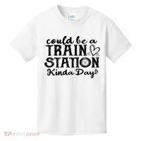 Could Be A Train Station Kinda Day Kids T-Shirt thumb 0