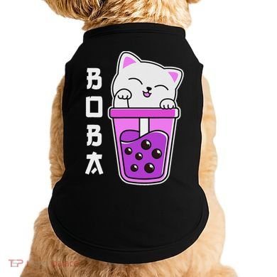 Cat Boba Anime Bubble Tea Neko Kawaii  Doggie Tank