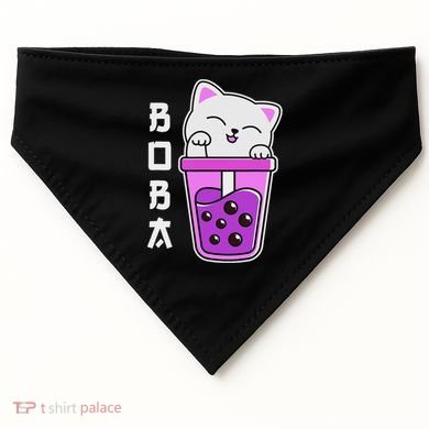 Cat Boba Anime Bubble Tea Neko Kawaii  USA-Made Doggie Bandana