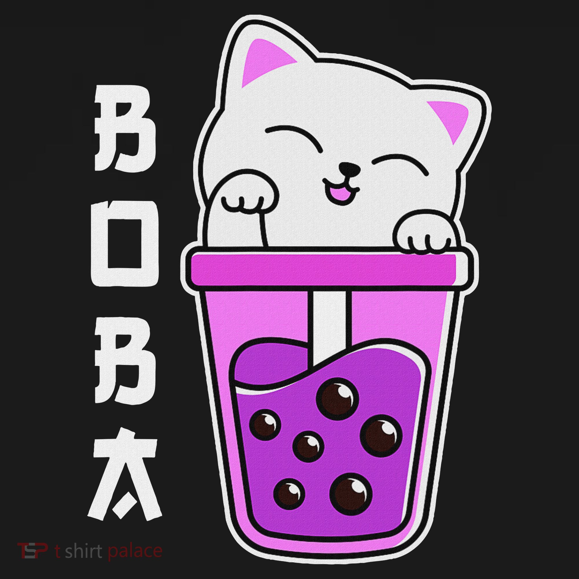 Cat Boba Anime Bubble Tea Neko Kawaii  Long Sleeve Shirt