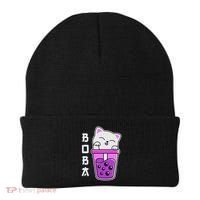 Cat Boba Anime Bubble Tea Neko Kawaii  Beanie thumb 0