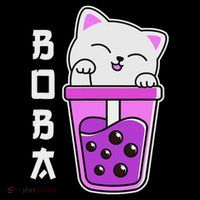 Cat Boba Anime Bubble Tea Neko Kawaii  Women's Hoodie thumb 2