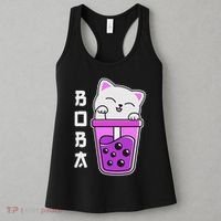 Cat Boba Anime Bubble Tea Neko Kawaii  Women's Tank Top thumb 3
