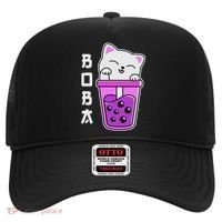 Cat Boba Anime Bubble Tea Neko Kawaii  Hat thumb 0