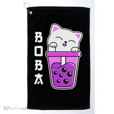 Cat Boba Anime Bubble Tea Neko Kawaii  Golf Towel