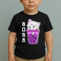 Cat Boba Anime Bubble Tea Neko Kawaii  Toddler T-Shirt thumb 2