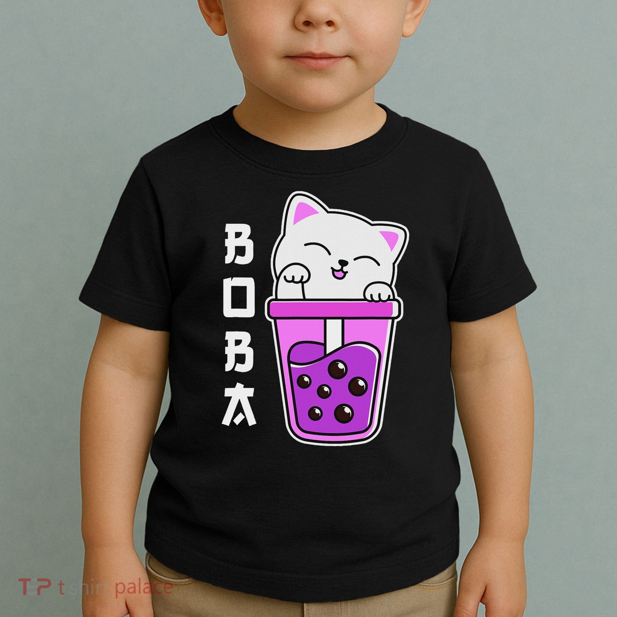 Cat Boba Anime Bubble Tea Neko Kawaii  Toddler T-Shirt