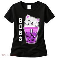 Cat Boba Anime Bubble Tea Neko Kawaii  Women's T-Shirt thumb 0