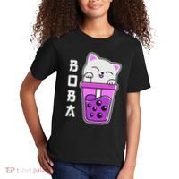 Cat Boba Anime Bubble Tea Neko Kawaii  Kids T-Shirt thumb 2