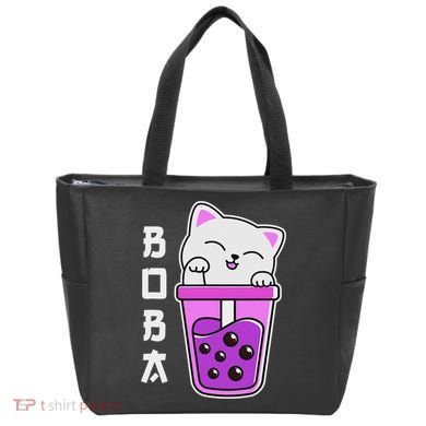 Cat Boba Anime Bubble Tea Neko Kawaii  Tote Bag