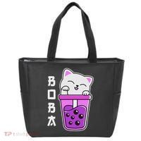 Cat Boba Anime Bubble Tea Neko Kawaii  Tote Bag thumb 0